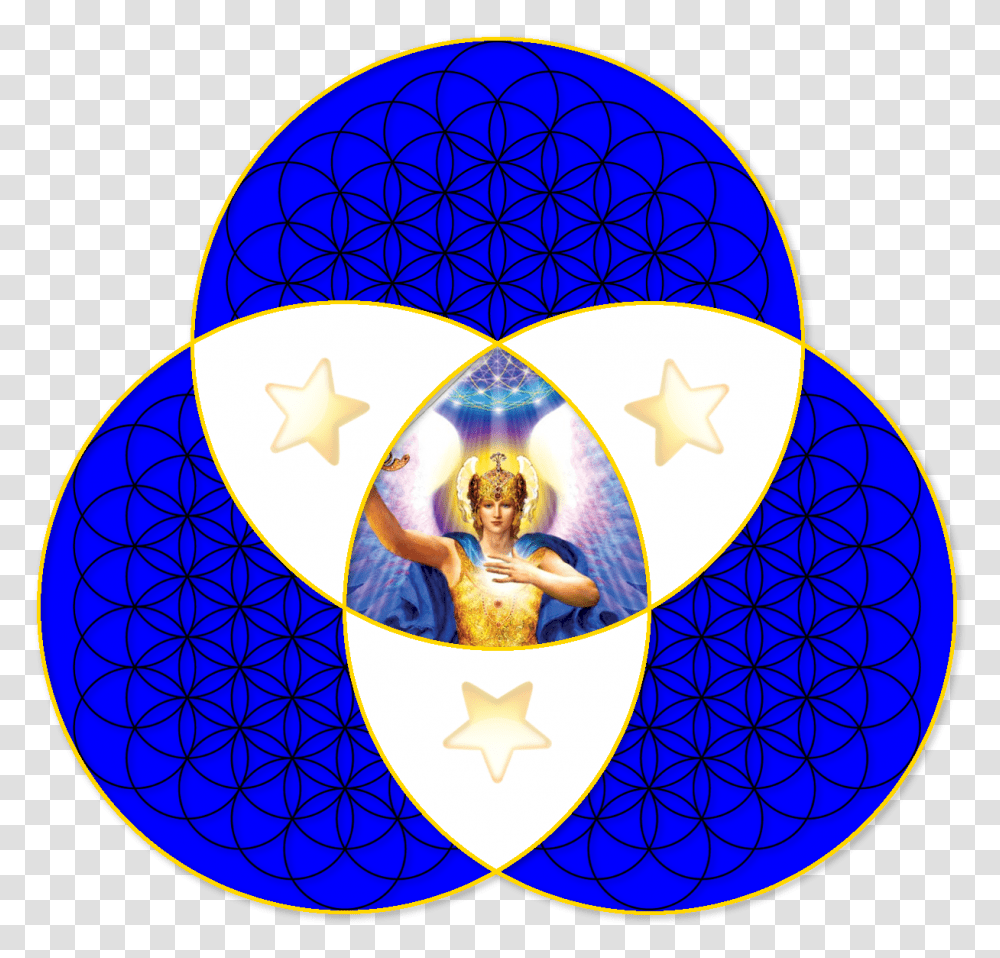 Archangel Michael Flower Of Life Gif, Logo, Trademark, Person Transparent Png