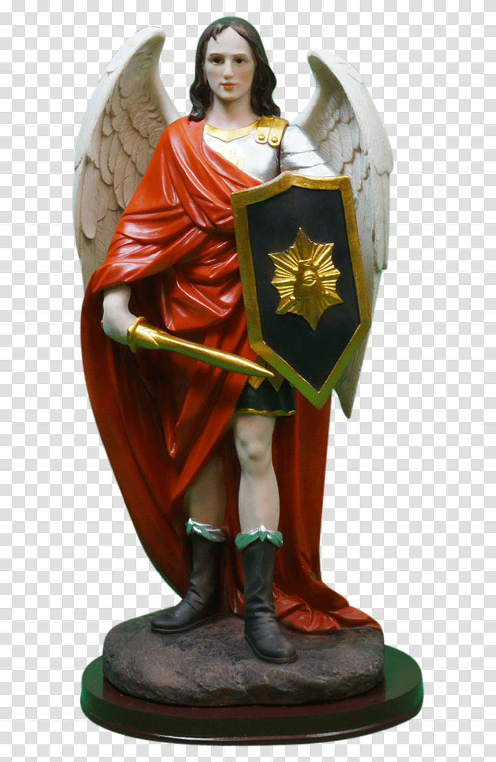 Archangel Michael Statue Angel, Armor, Person, Human, Figurine Transparent Png