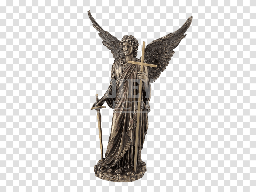 Archangel Zadkiel Of Mercy Statue, Sculpture, Person, Human Transparent Png