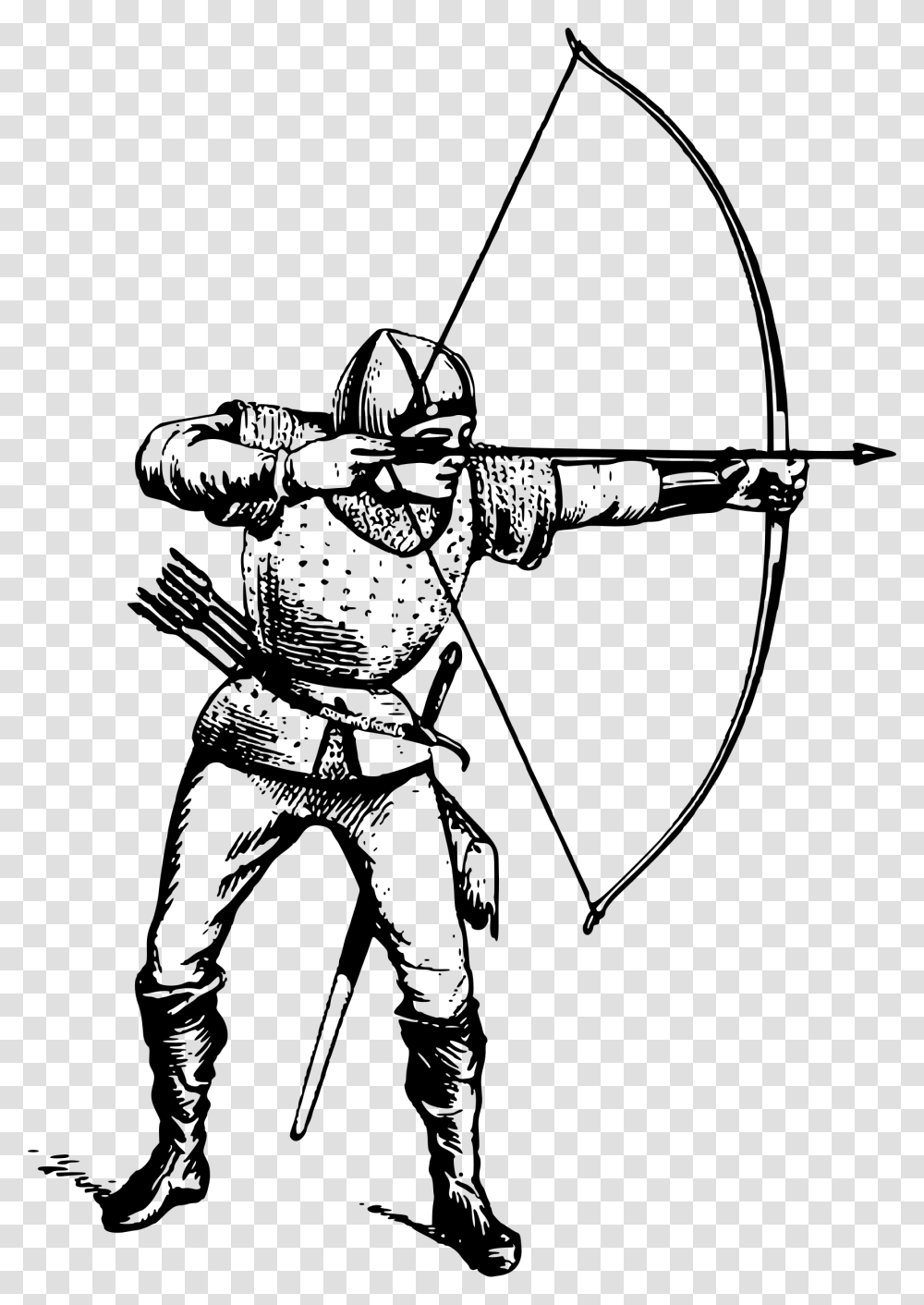 Archer 3 Clip Arts Longbow With Massed Disciplined Archery, Gray, World Of Warcraft Transparent Png