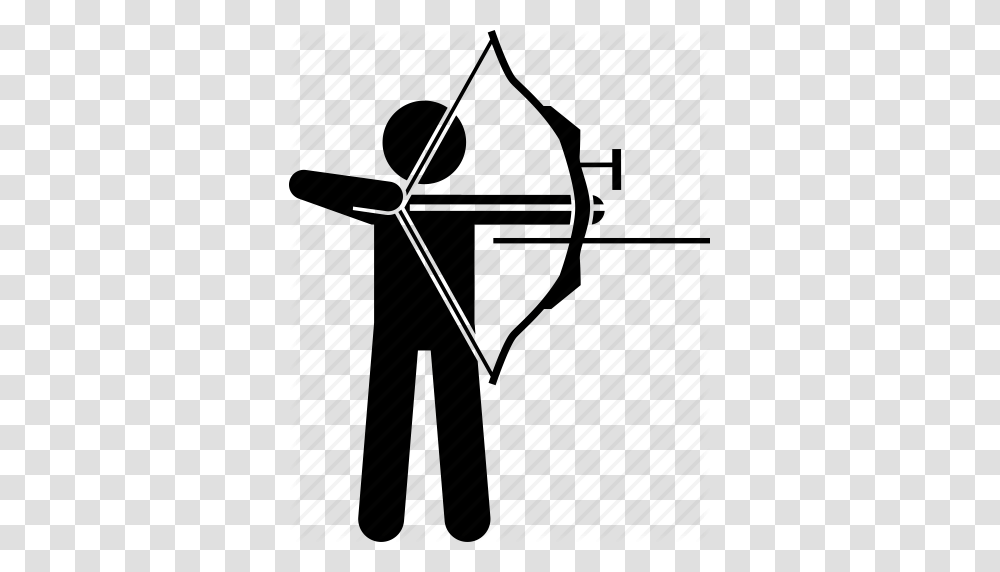 Archer Archery Arrow Bow Man Objective Icon, Duel, Silhouette, Photography Transparent Png