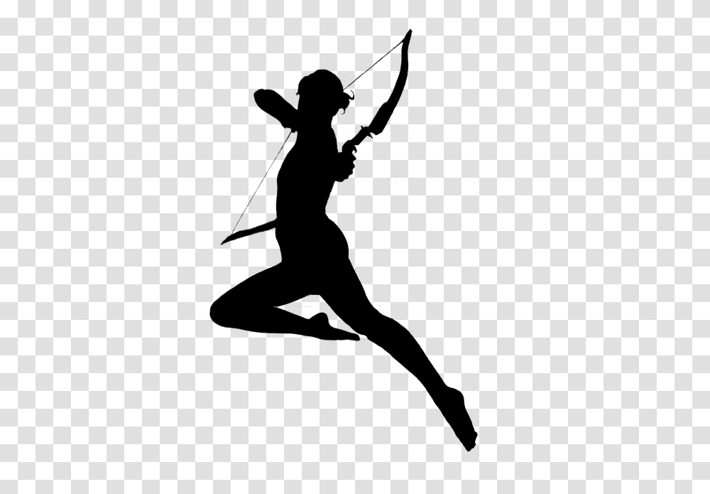 Archer Download Female Archer Silhouette, Gray, World Of Warcraft Transparent Png