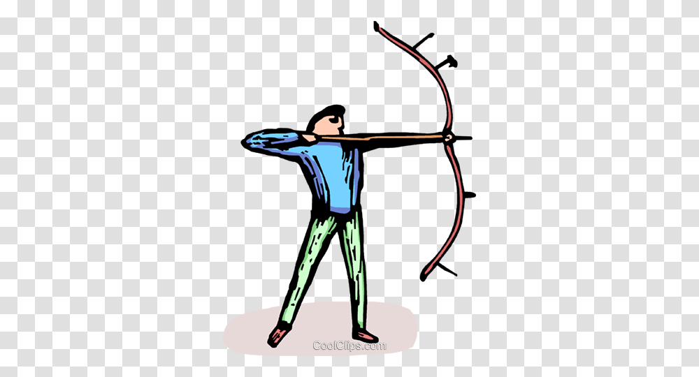 Archer Royalty Free Vector Clip Art Illustration, Bow, Archery, Sport, Sports Transparent Png