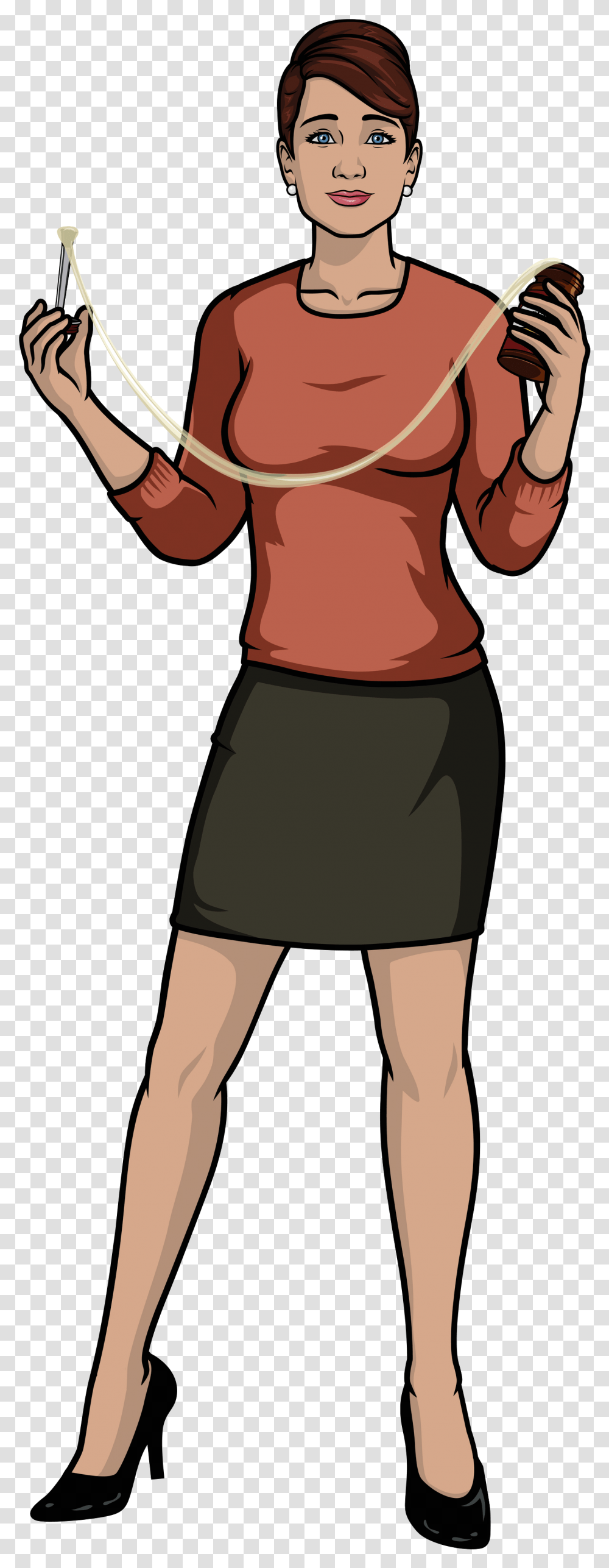 Archer Wiki Judy Greer Archer, Sleeve, Person, Back Transparent Png