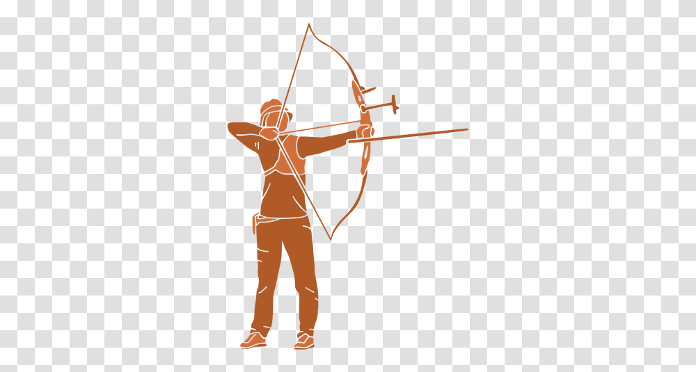 Archery Man Right Flat & Svg Vector File Bow, Sport, Sports, Cross, Symbol Transparent Png