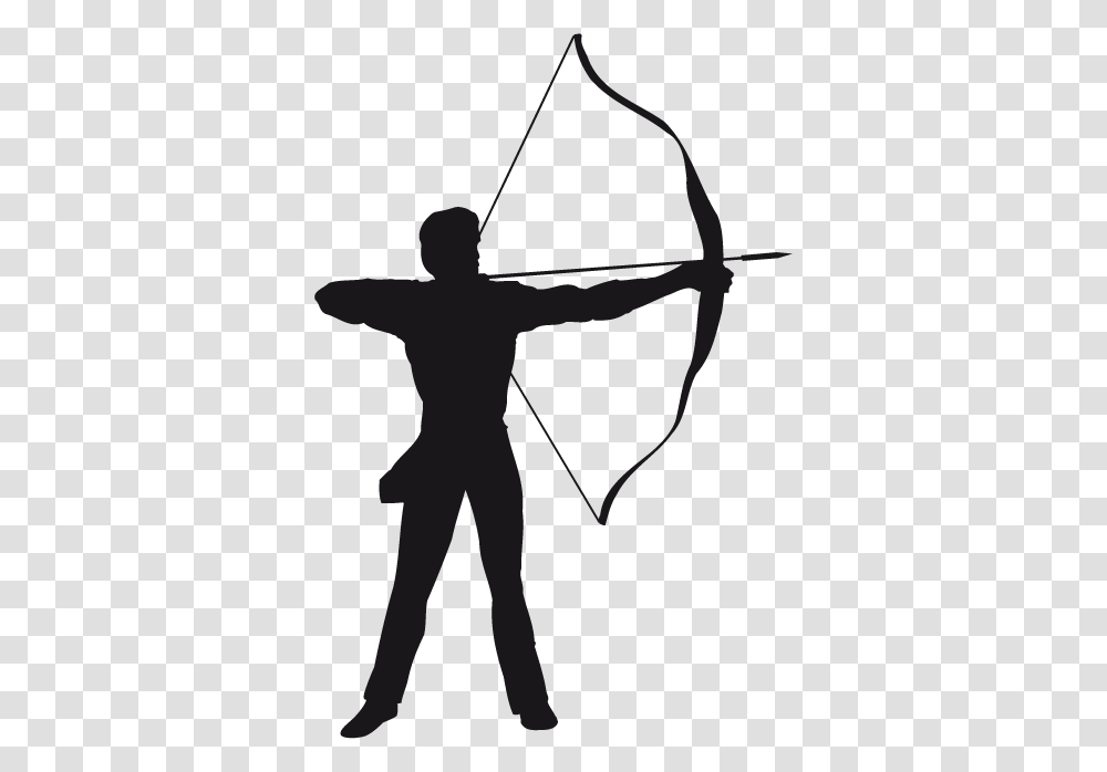 Archery Silhouette Archery Archery Silhouette, Person, Human, Sport, Bow Transparent Png