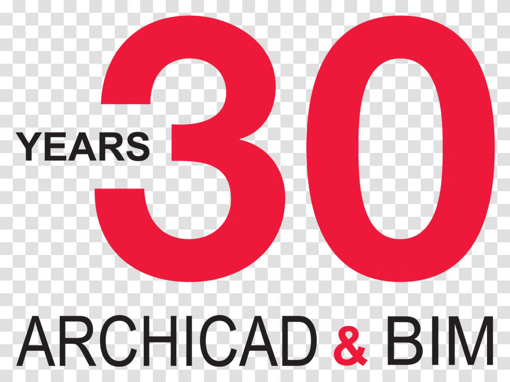 Archicad 30 Years Anniversary Logo For Use On Light, Number, Poster Transparent Png