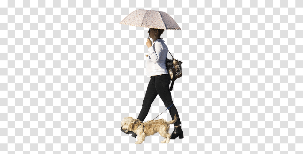Architectural Entourage Of A Woman Walking With Her Small Yellow, Apparel, Person, Human Transparent Png