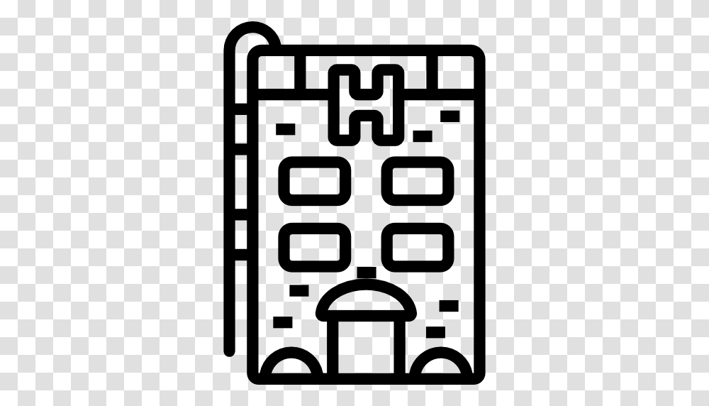 Architecture And City Construction And Tools Construction Home, Stencil, Pac Man Transparent Png