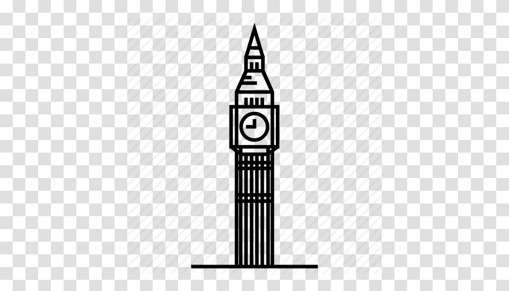 Architecture Big Ben Landmark London Travel United Kingdom Icon, Silhouette, Plant, Arrow Transparent Png