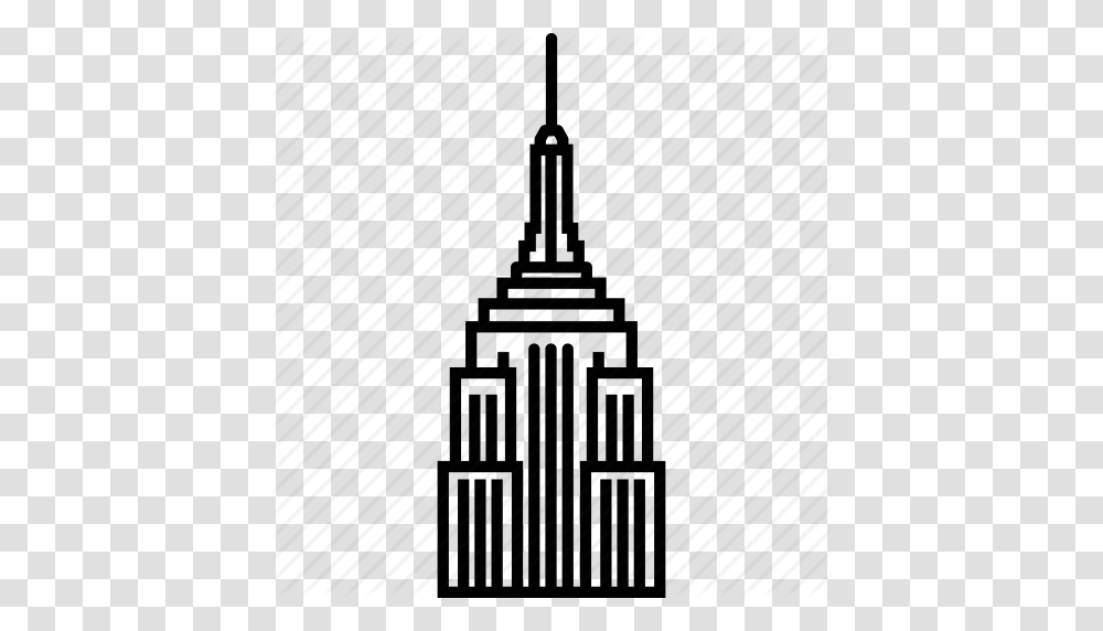 Architecture Building Empire State Building Famous Monument, Silhouette, Spiral, Triangle Transparent Png
