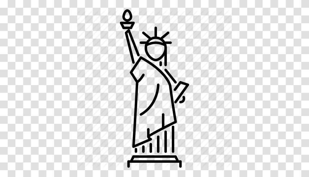 Architecture Building Liberty Sight Statue Torch Icon, Hourglass, Machine Transparent Png