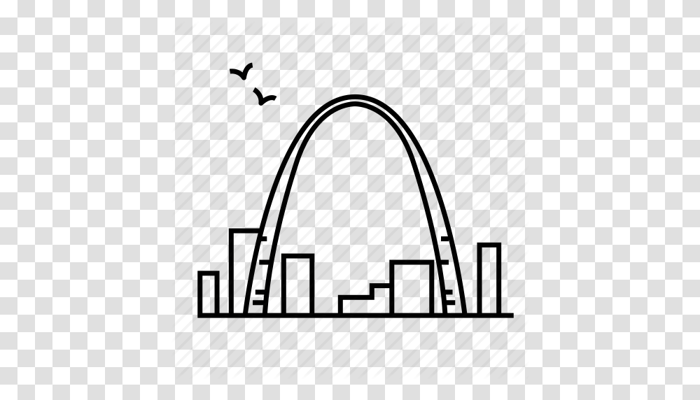 Architecture Gateway Arch Landmark Missouri Monument Travel Icon, Water, Plan, Plot Transparent Png