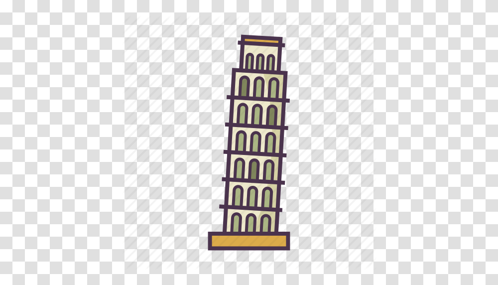 Architecture Italy Landmark Leaning Tower Of Pisa Icon, Building, Drawing Transparent Png