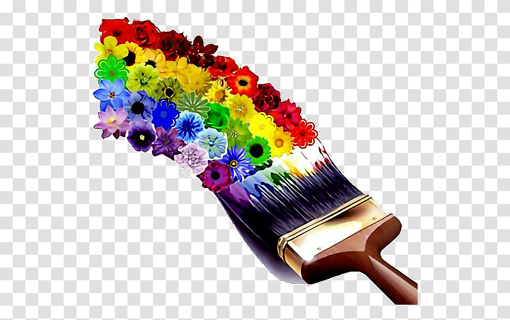 Arcoiris Color Flor Pincel Paint Brushes For Houses, Tool Transparent Png