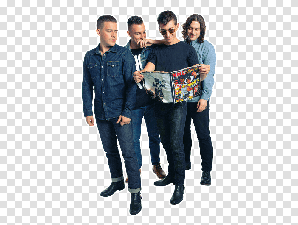 Arctic Monkeys Reading Nme Arctic Monkeys Photoshoot For Nme, Pants, Jeans, Person Transparent Png