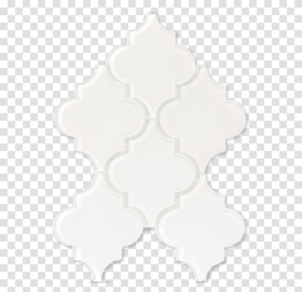 Arctic White Arabesque Tile, Porcelain, Pottery, Tabletop Transparent Png