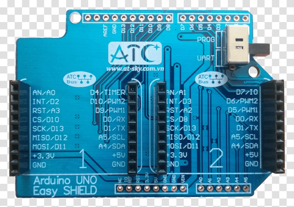 Arduino Uno Extension Shield With 2 Atcbus Host Socket, Computer, Electronics, Hardware, Computer Hardware Transparent Png