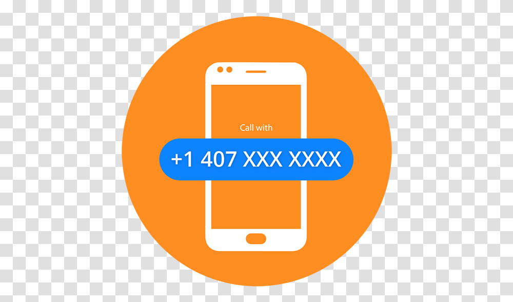 Area Code Phone Number In Orlando Smartphone, Label, Text, Sticker, Electronics Transparent Png