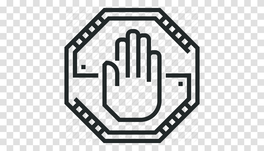 Area Control Forbidden Hand Military Sign Stop Warning, Machine, Coil, Spiral Transparent Png