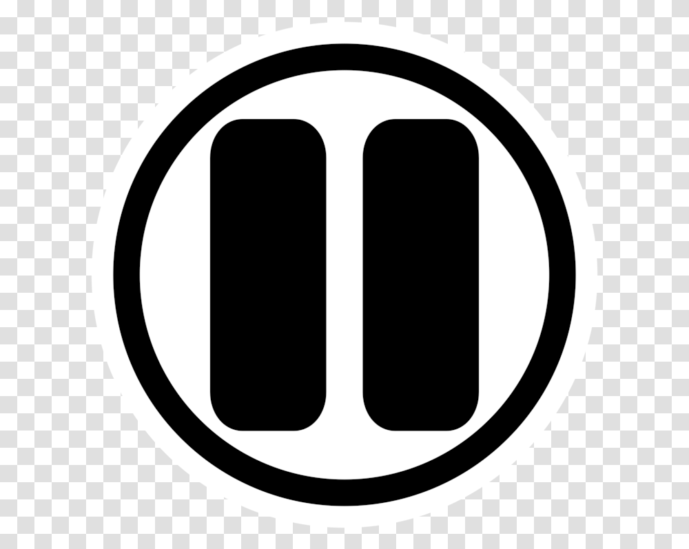 Areasymbolline Pause Black And White, Emblem, Logo, Trademark, Stencil Transparent Png