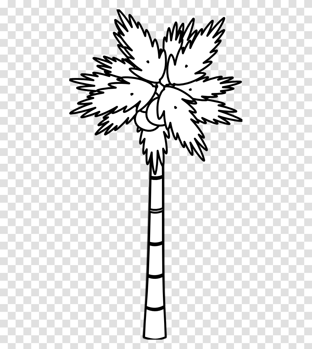 Arecaceae Black And White Tree Clip Art, Emblem, Weapon, Weaponry Transparent Png