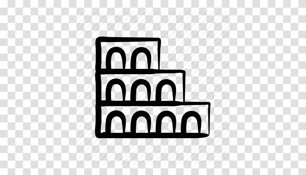 Arena Colosseum Hand Drawn History Italy Rome Ruins Icon, Light, Traffic Light, Alphabet Transparent Png