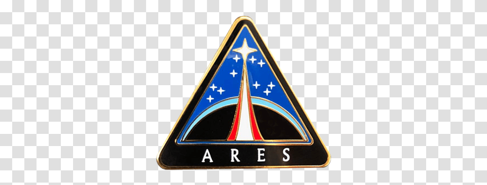 Ares Pin Space Patches Logo Ares Nasa, Triangle, Emblem, Trademark Transparent Png