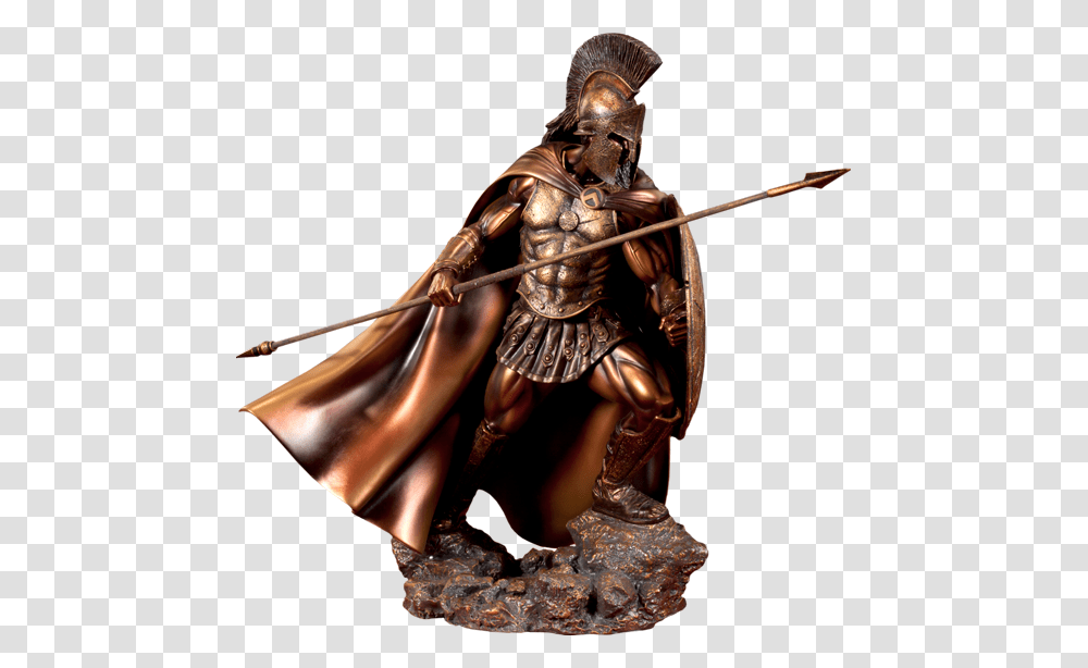 Ares Statue Leonidas I Statue, Bronze, Figurine, Person, Human Transparent Png