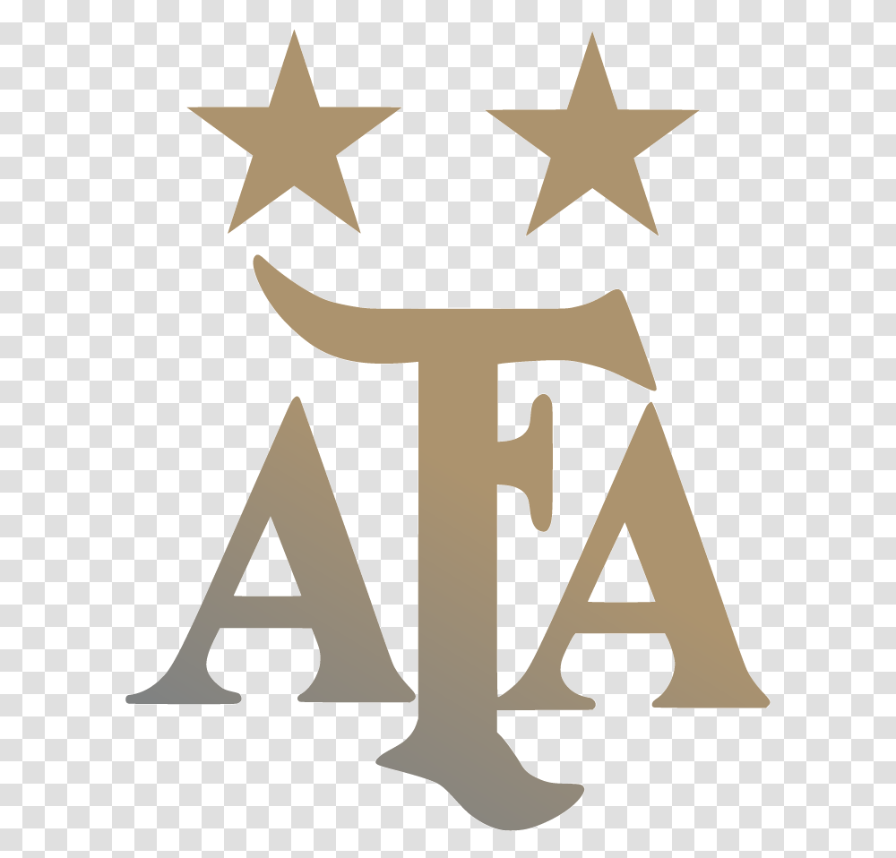 Argentina National Football Team Afa Argentina Logo, Cross, Symbol, Text, Star Symbol Transparent Png