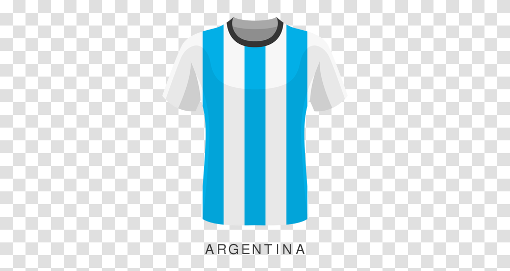 Argentina World Cup Football Shirt Cartoon Dibujo De Camiseta De Argentina, Clothing, Apparel, Jersey, T-Shirt Transparent Png