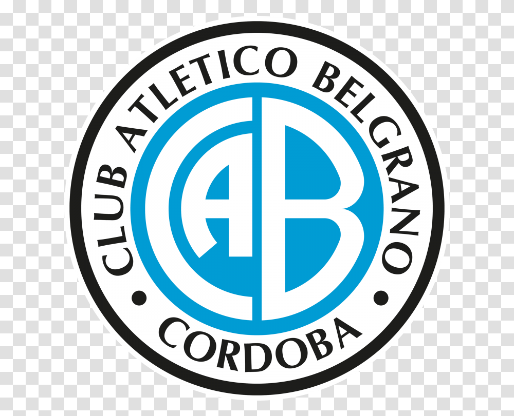 Argentine Superliga Football Logos Club Atltico Belgrano, Symbol, Label, Text, Sticker Transparent Png