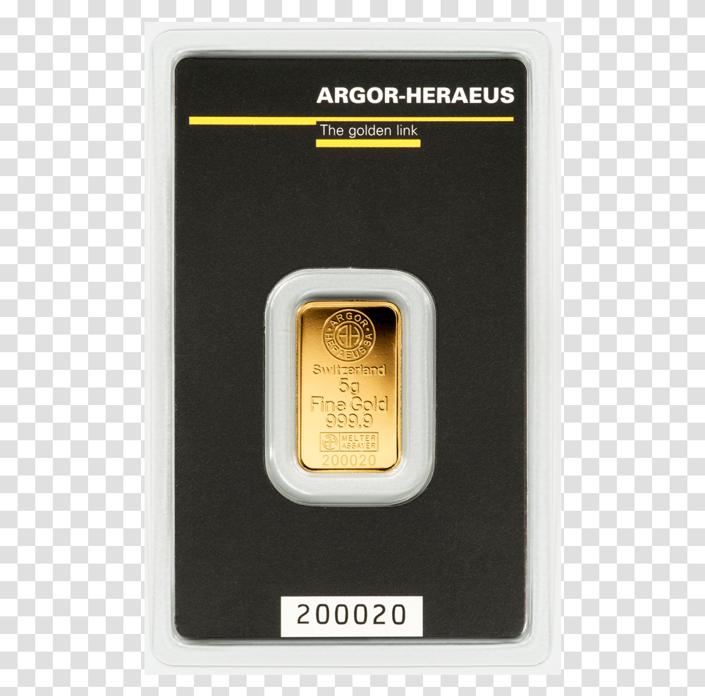 Argor Heraeus 5gr Gold Bar Argor Heraeus, Mobile Phone, Electronics, Cell Phone, Electronic Chip Transparent Png