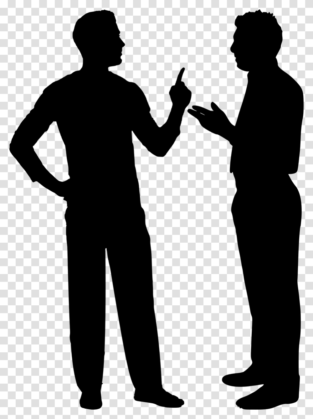 Argument Man Angry Silhouette Confrontation Silhouette Man Working, Person, Human, Hand, Holding Hands Transparent Png