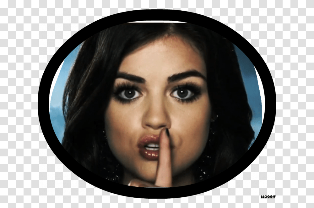 Aria Montgomery Pretty Little Liars Finger, Face, Person, Human, Fisheye Transparent Png