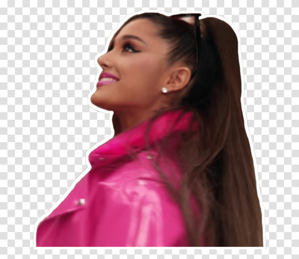 Ariana Arianagrande Thankunext Arianator Pink, Apparel, Coat, Person Transparent Png