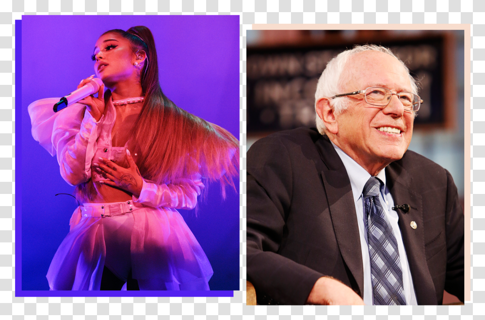 Ariana Grande And Bernie Sanders Event, Tie, Suit, Audience Transparent Png