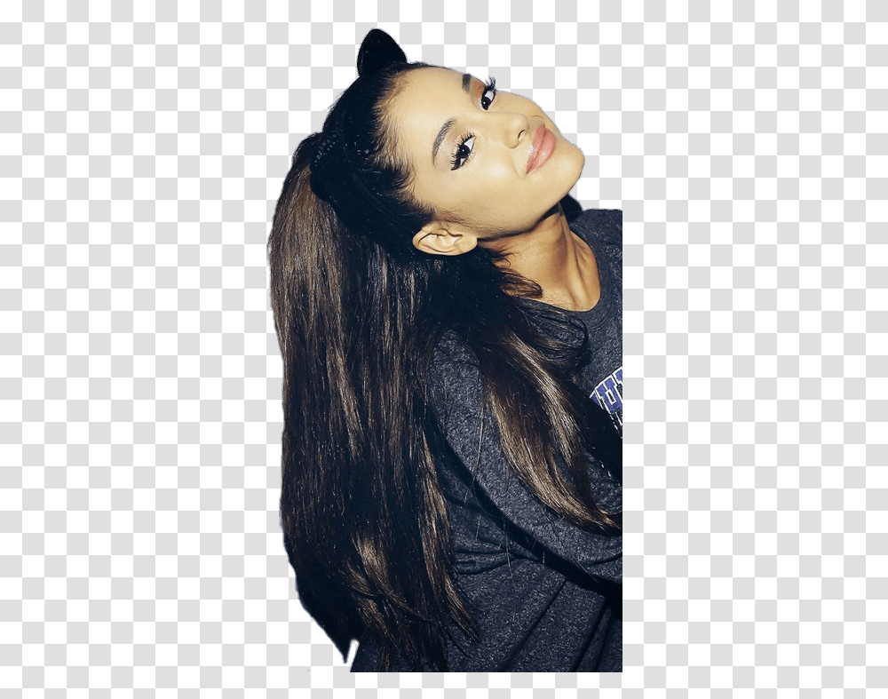 Ariana Grande Cat Ears, Hair, Face, Person, Human Transparent Png