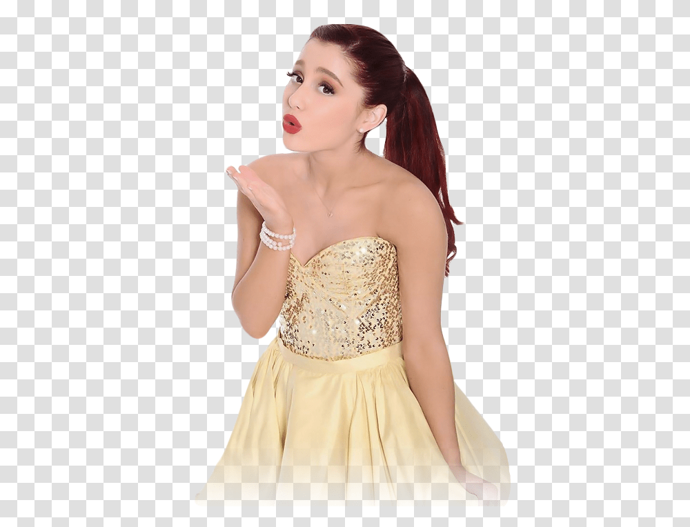 Ariana Grande Cat Valentine Victorious Dress Celebrity Famous Celebrity Background, Apparel, Evening Dress, Robe Transparent Png