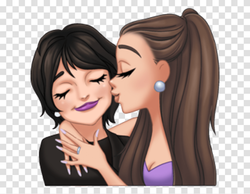 Ariana Grande Clipart Mother New Arimoji, Person, Human, Hair, Make Out Transparent Png