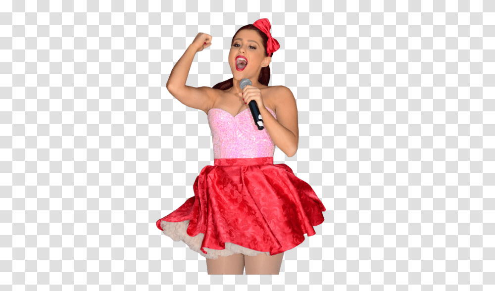 Ariana Grande, Microphone, Costume, Dress Transparent Png