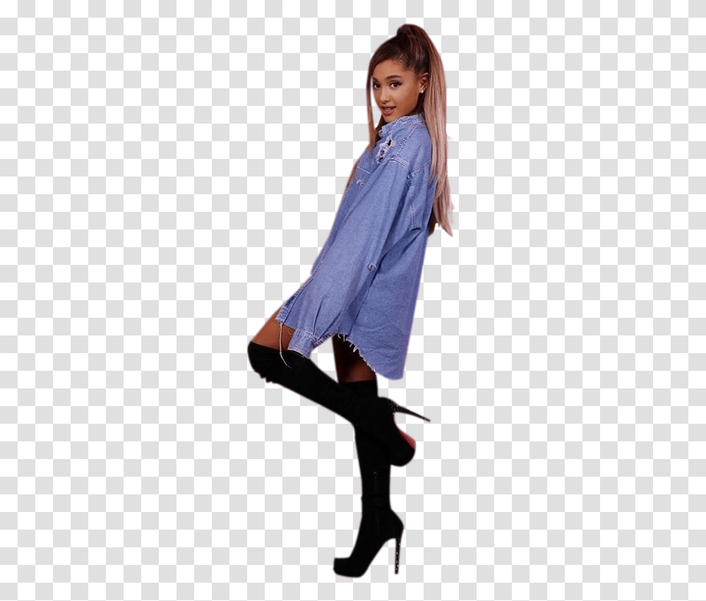 Ariana Grande In Blue Pullover And Ariana Grande, Clothing, Dress, Female, Person Transparent Png