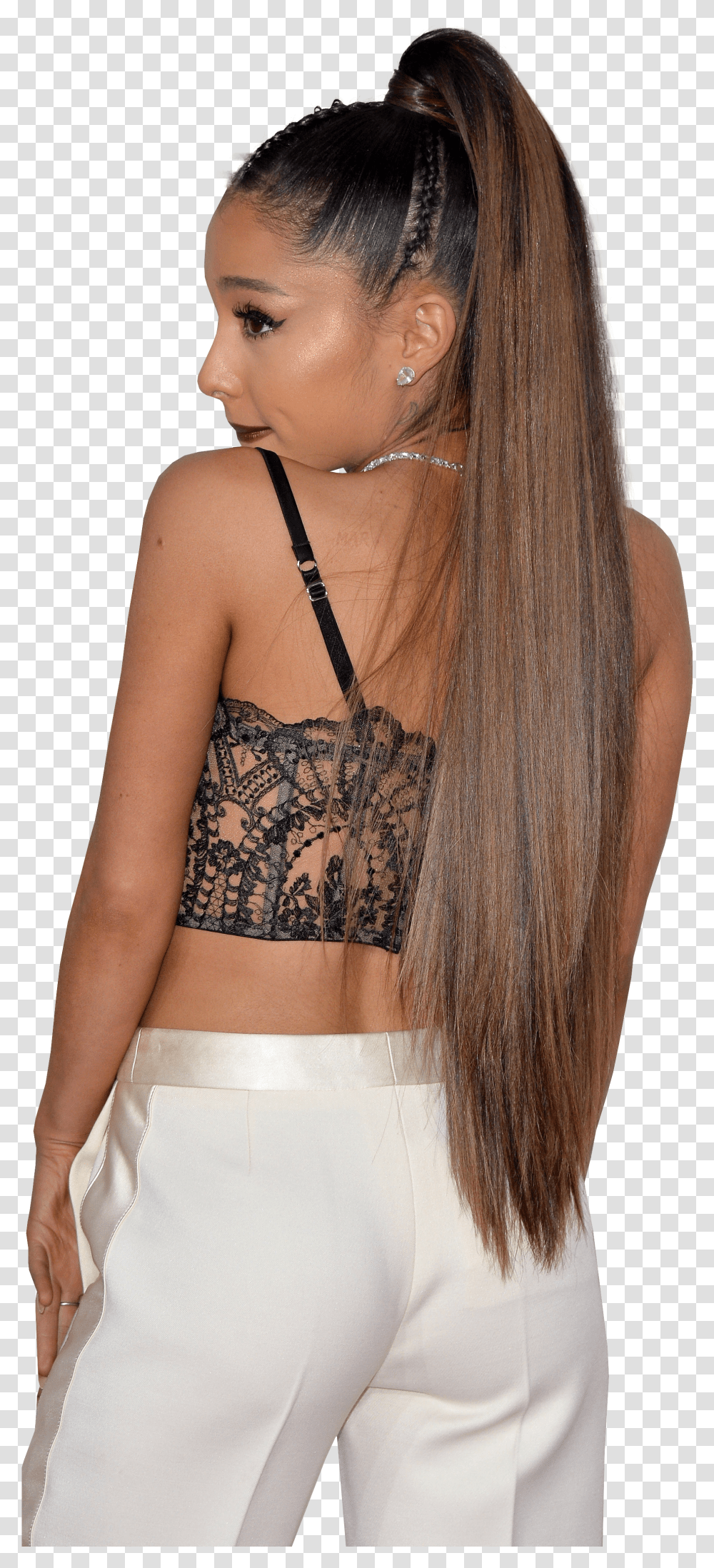 Ariana Grande In White Trousers Image Ariana Grande Transparent Png