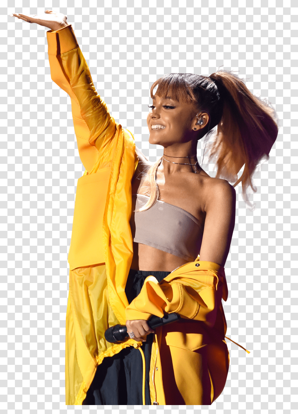 Ariana Grande In Yellow Dress Ariana Grande Transparent Png