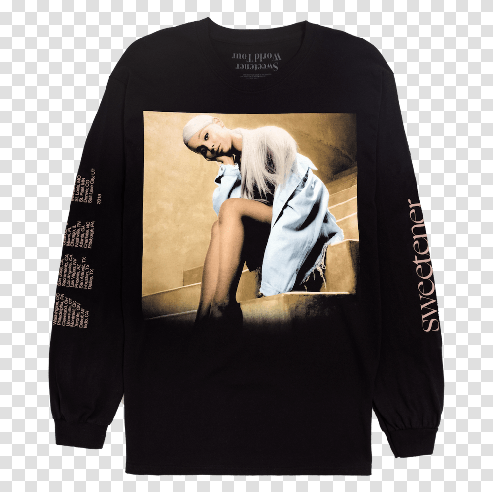 Ariana Grande Merch Europe, Sleeve, Long Sleeve, Person Transparent Png