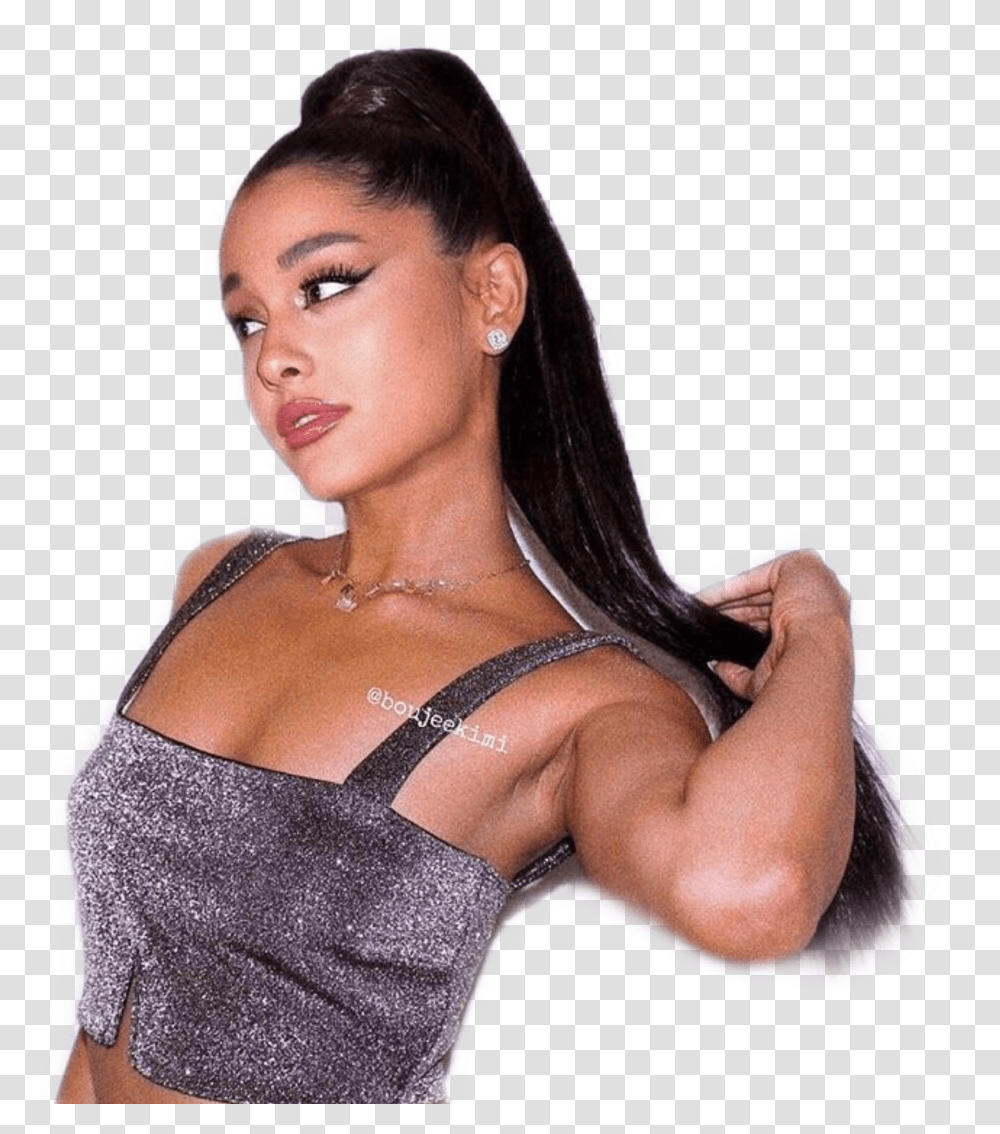 Ariana Grande Shimmer White Aesthetic Freetoedit Girl Transparent Png