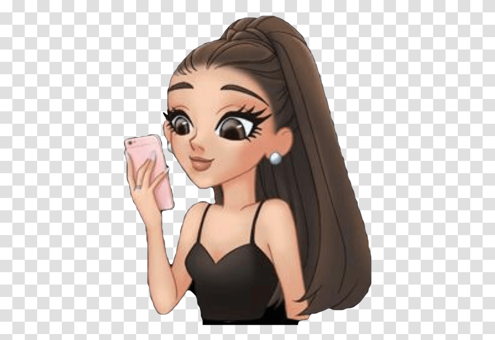 Ariana Grande Tumblr Sticker, Face, Person, Female Transparent Png