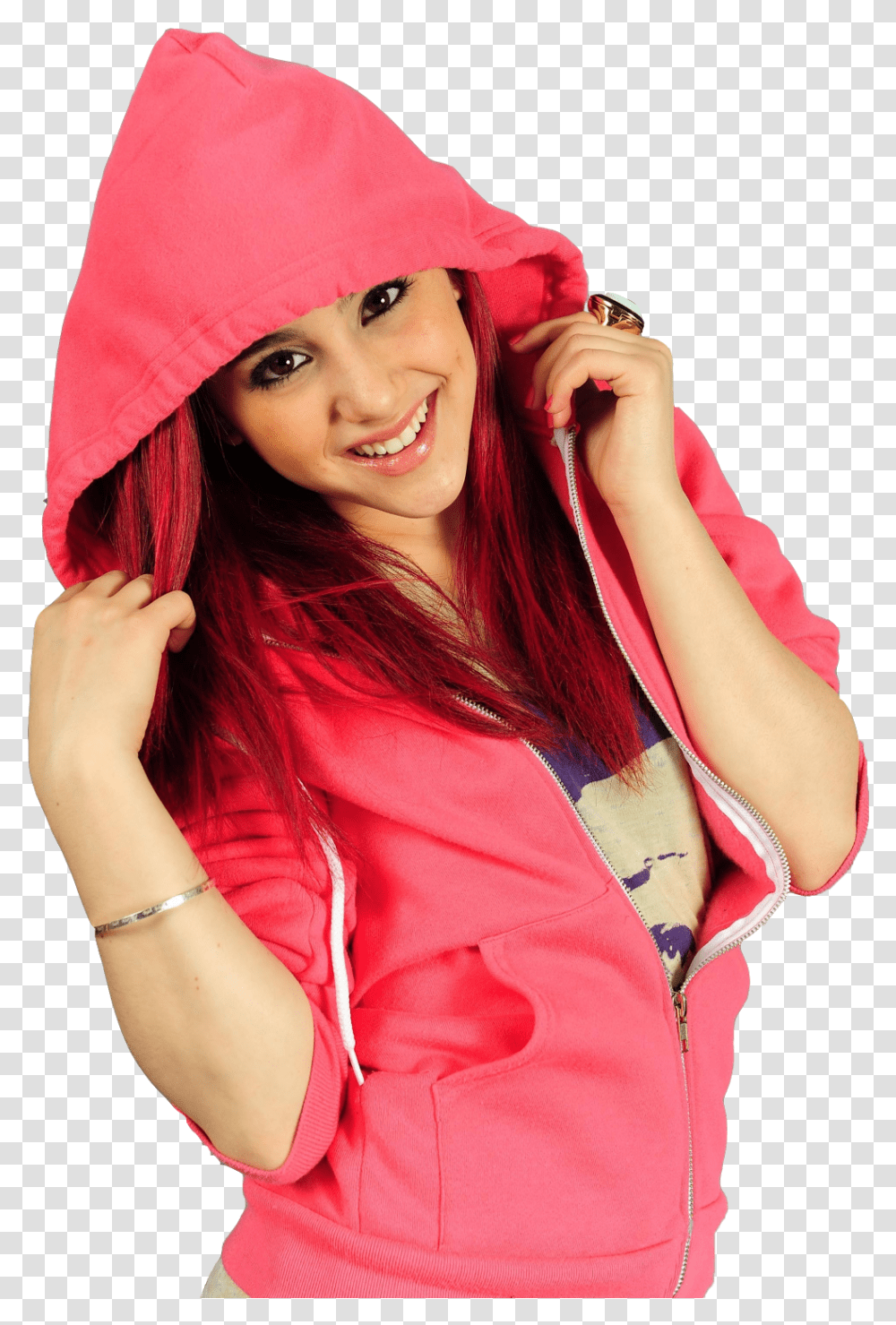 Ariana Grande Twitter Background, Apparel, Hood, Person Transparent Png