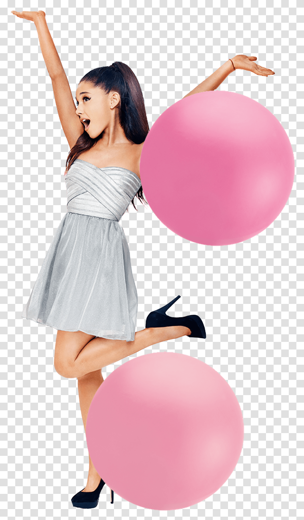 Ariana Grande With Balloons, Person, Evening Dress, Robe Transparent Png