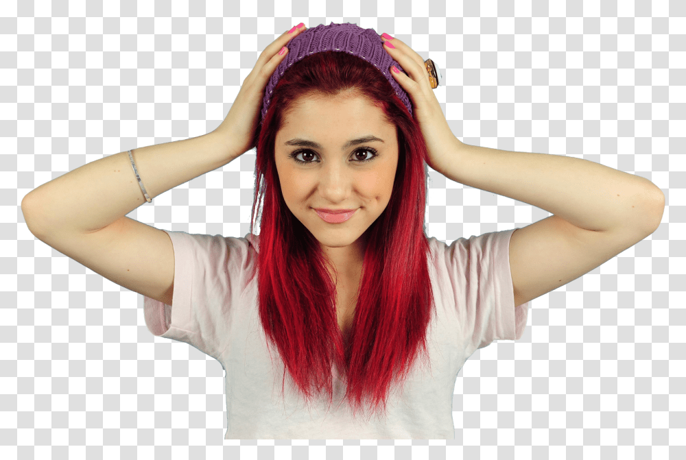 Ariana Grandes Red Hair, Apparel, Person, Human Transparent Png
